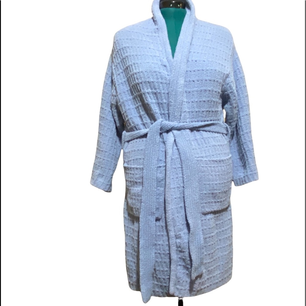 Women’s Plush and Cozy Bath Robe Blue Size Medium